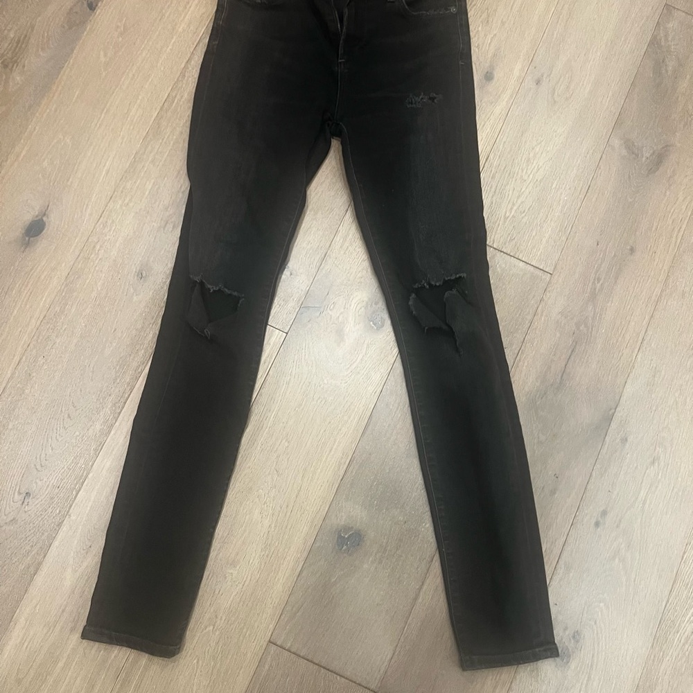 Citizens Of Humanity rocket Black Distressed Skinny Jeans - Picture 2 of 5